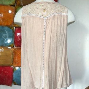 High neck light pink tank top